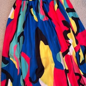 Colorful midi skirt